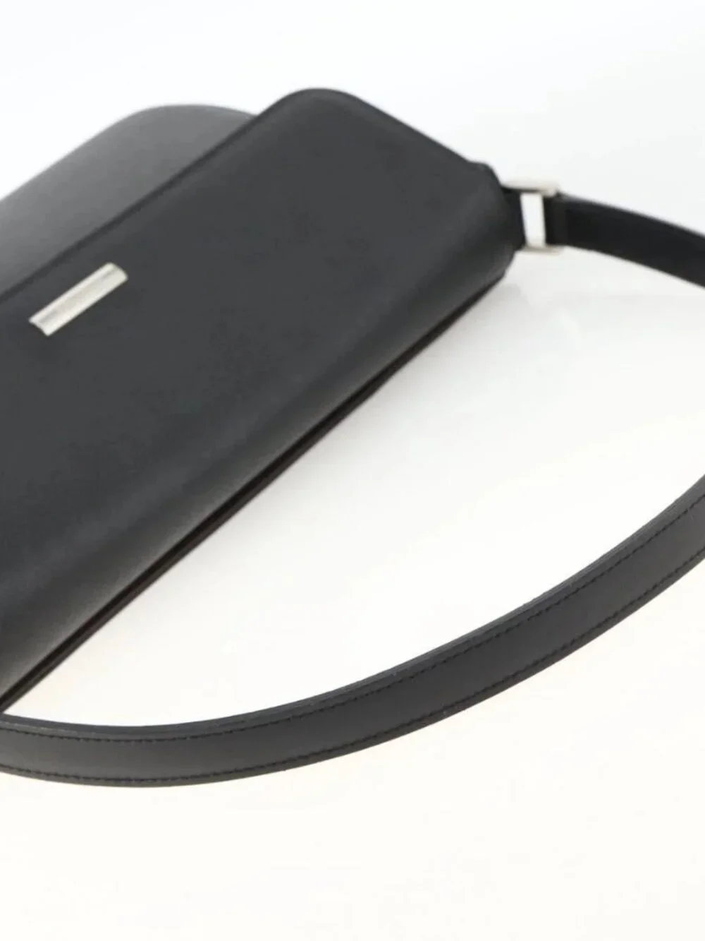 BURBERRY Shoulder Bag Leather Black Silver Auth ep13804 - Picture 8 of 16